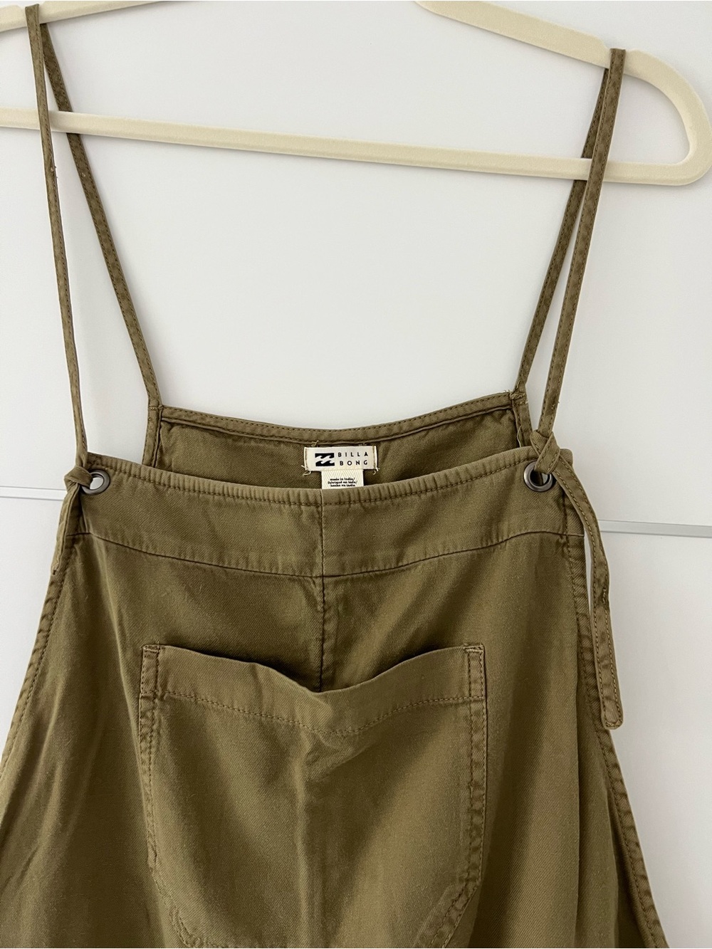 Billabong Olive Green Short Overalls new with tags - Picture 9 of 11